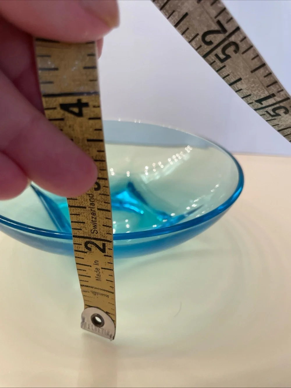 Vintage Hazel Atlas Aqua/Capri Blue - Colonial Pattern- Round Small Bowl 6 inch